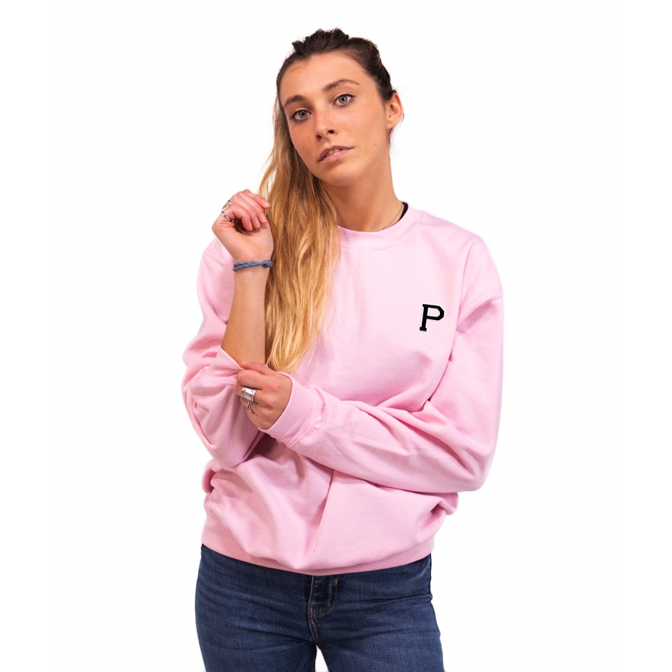 Sudadera rosa UNISEX letras CB - Carita Bonita